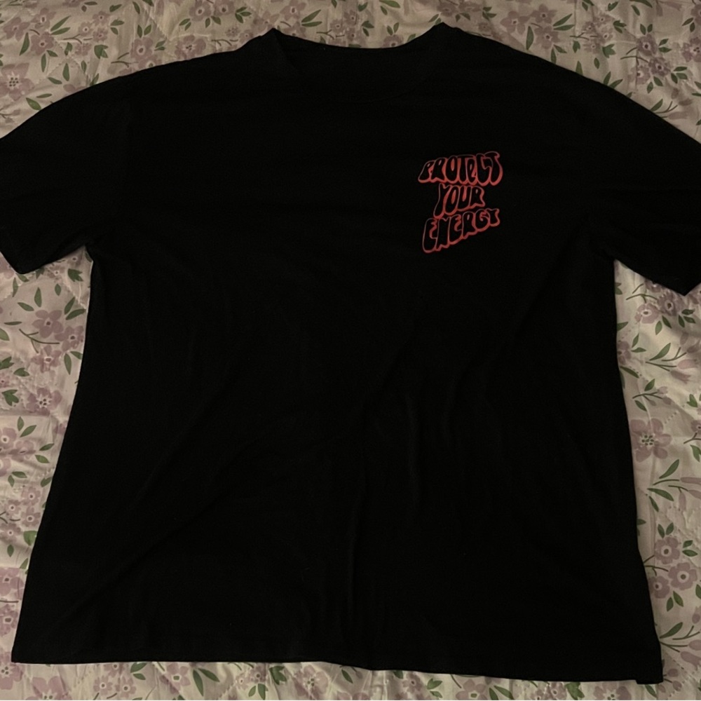 Fashion Nova Black Tee with Red Graphic